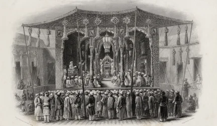 Mohammedan Festival of the Mohurrum, engraved by J. Godfrey